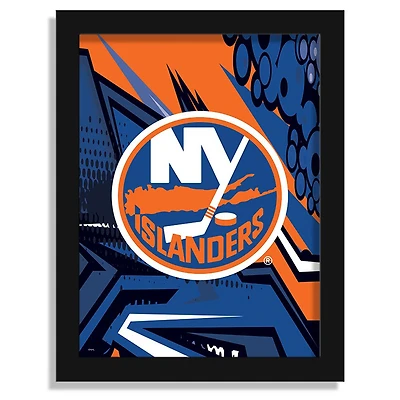 New York Islanders 12" x 16" Team Comic Framed Art Print