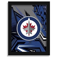 Winnipeg Jets 12" x 16" Team Comic Framed Art Print