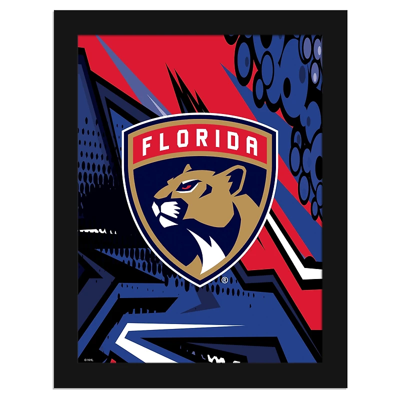 Florida Panthers 12" x 16" Team Comic Framed Art Print