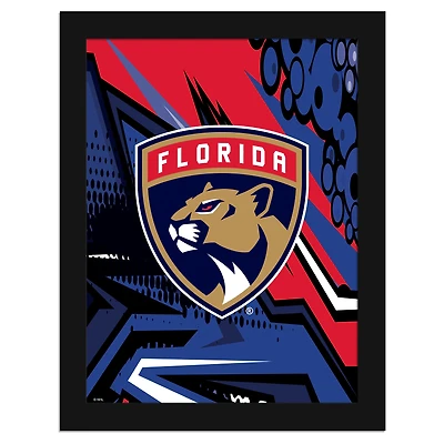 Florida Panthers 12" x 16" Team Comic Framed Art Print