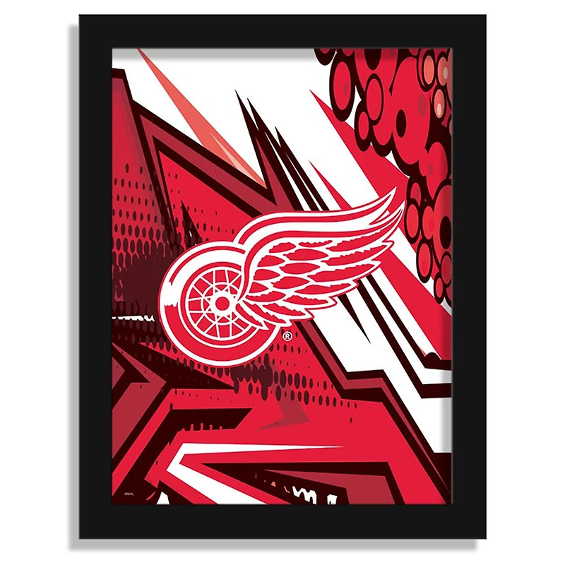 Detroit Red Wings 12" x 16" Team Comic Framed Art Print