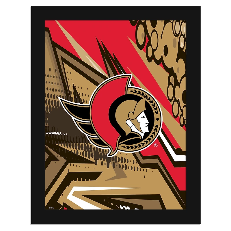 Ottawa Senators 12" x 16" Team Comic Framed Art Print