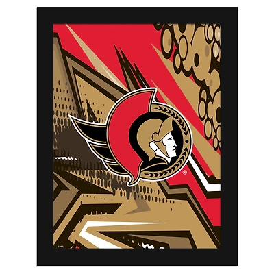 Ottawa Senators 12" x 16" Team Comic Framed Art Print