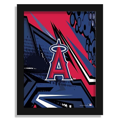 Los Angeles Angels 12" x 16" Team Comic Framed Art Print