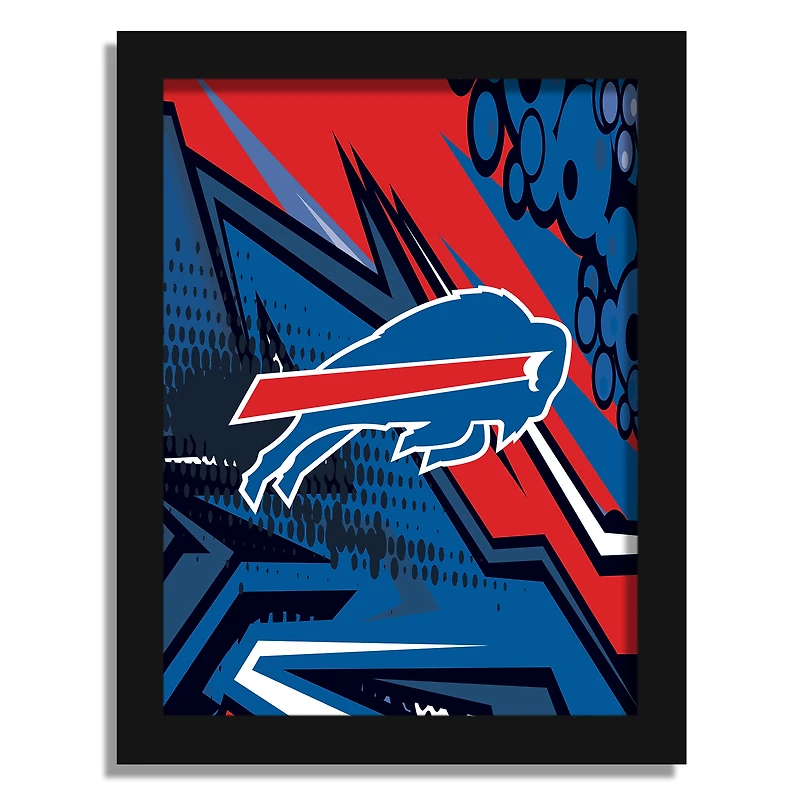 Buffalo Bills 12" x 16" Team Comic Framed Art Print