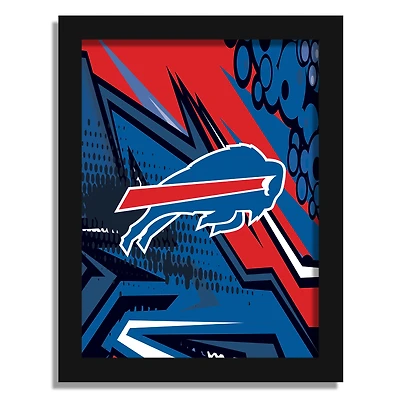 Buffalo Bills 12" x 16" Team Comic Framed Art Print