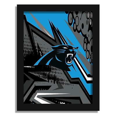 Carolina Panthers 12" x 16" Team Comic Framed Art Print