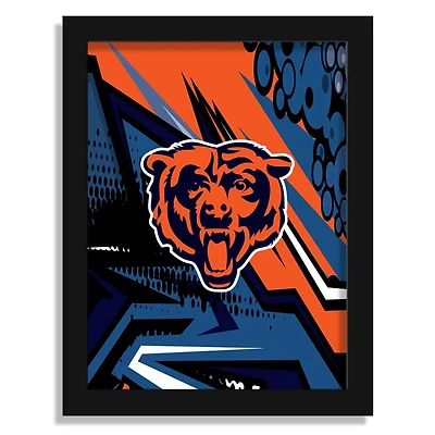Chicago Bears 12" x 16" Team Comic Framed Art Print