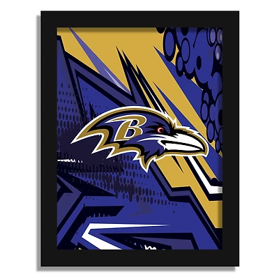 Baltimore Ravens 12" x 16" Team Comic Framed Art Print