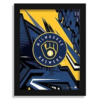 Milwaukee Brewers 12" x 16" Team Comic Framed Art Print