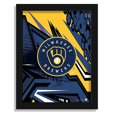 Milwaukee Brewers 12" x 16" Team Comic Framed Art Print