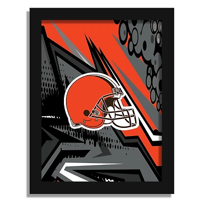 Cleveland Browns 12" x 16" Team Comic Framed Art Print