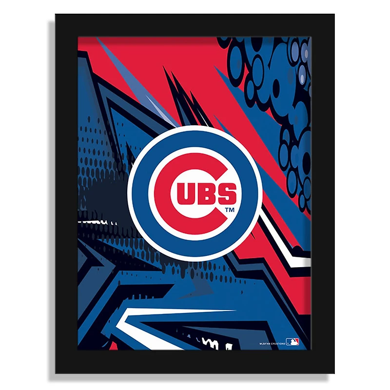 Chicago Cubs 12" x 16" Team Comic Framed Art Print