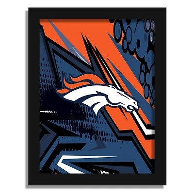 Denver Broncos 12" x 16" Team Comic Framed Art Print