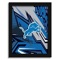Detroit Lions 12" x 16" Team Comic Framed Art Print