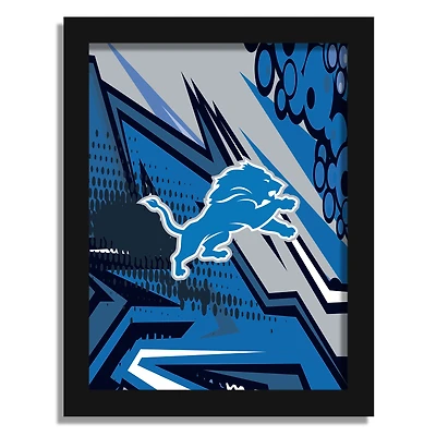 Detroit Lions 12" x 16" Team Comic Framed Art Print