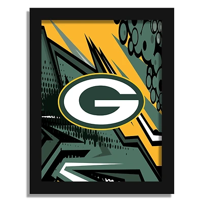 Green Bay Packers 12" x 16" Team Comic Framed Art Print