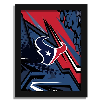 Houston Texans 12" x 16" Team Comic Framed Art Print