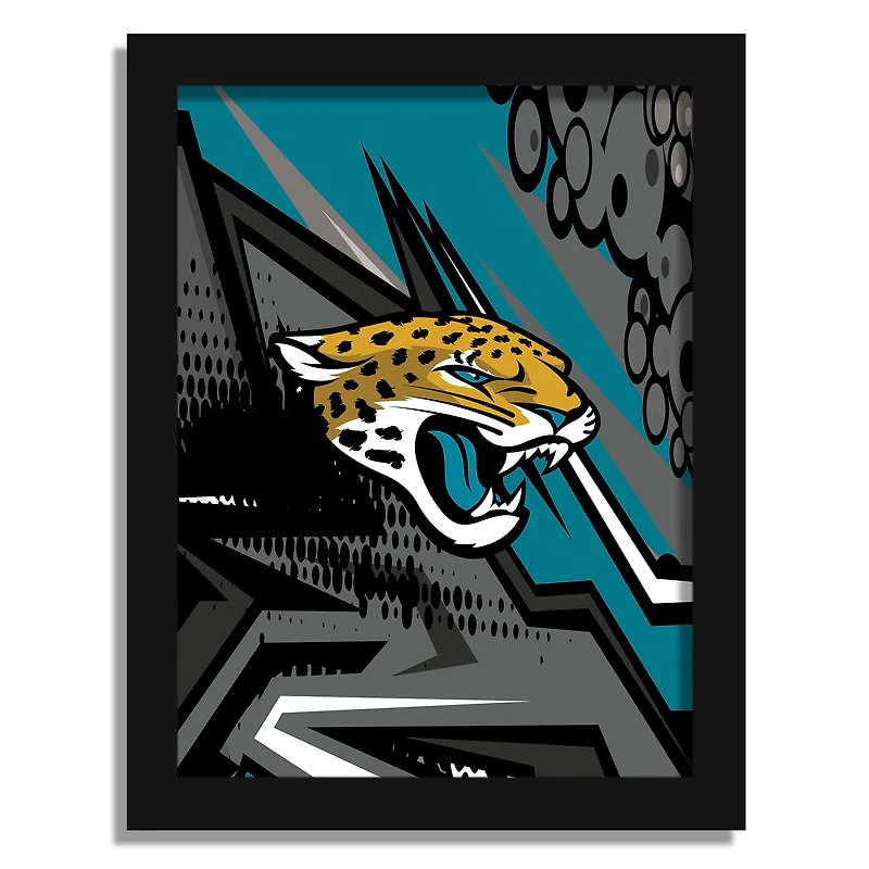 Jacksonville Jaguars 12" x 16" Team Comic Framed Art Print