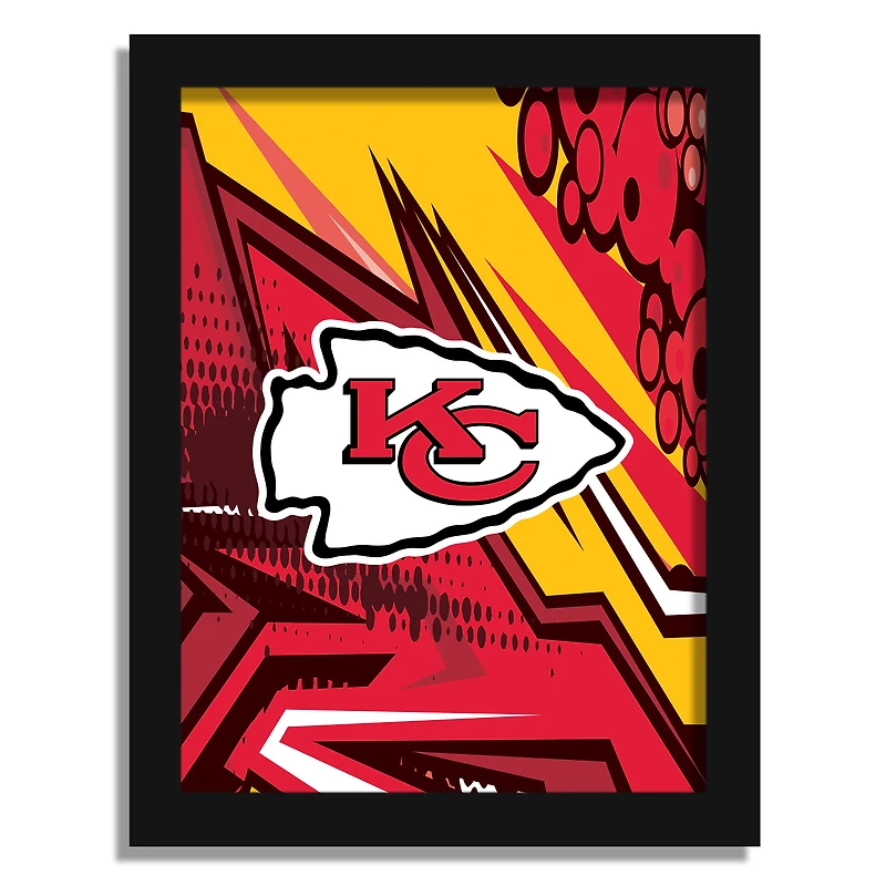 Kansas City Chiefs 12" x 16" Team Comic Framed Art Print