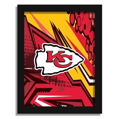 Kansas City Chiefs 12" x 16" Team Comic Framed Art Print