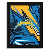 Los Angeles Chargers 12" x 16" Team Comic Framed Art Print