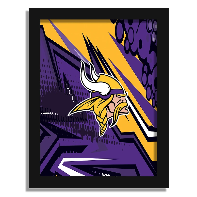 Minnesota Vikings 12" x 16" Team Comic Framed Art Print