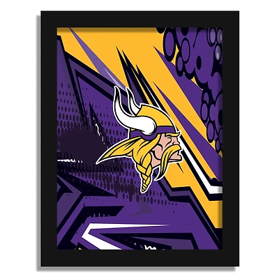 Minnesota Vikings 12" x 16" Team Comic Framed Art Print