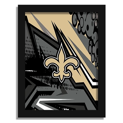 New Orleans Saints 12" x 16" Team Comic Framed Art Print