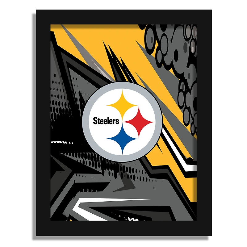 Pittsburgh Steelers 12" x 16" Team Comic Framed Art Print