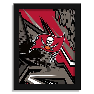 Tampa Bay Buccaneers 12" x 16" Team Comic Framed Art Print