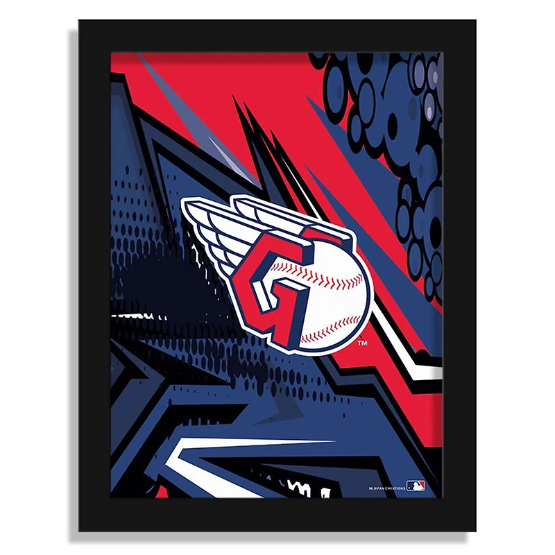 Cleveland Guardians 12" x 16" Team Comic Framed Art Print