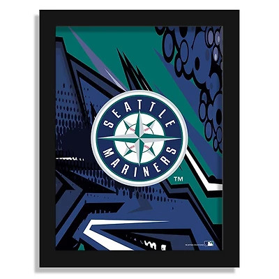 Seattle Mariners 12" x 16" Team Comic Framed Art Print