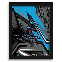 Miami Marlins 12" x 16" Team Comic Framed Art Print