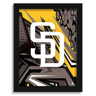 San Diego Padres 12" x 16" Team Comic Framed Art Print