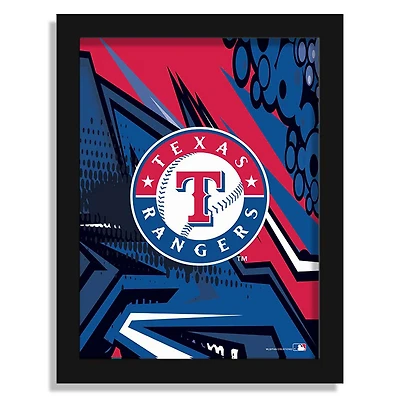 Texas Rangers 12" x 16" Team Comic Framed Art Print