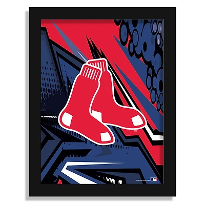 Boston Red Sox 12" x 16" Team Comic Framed Art Print