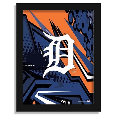 Detroit Tigers 12" x 16" Team Comic Framed Art Print