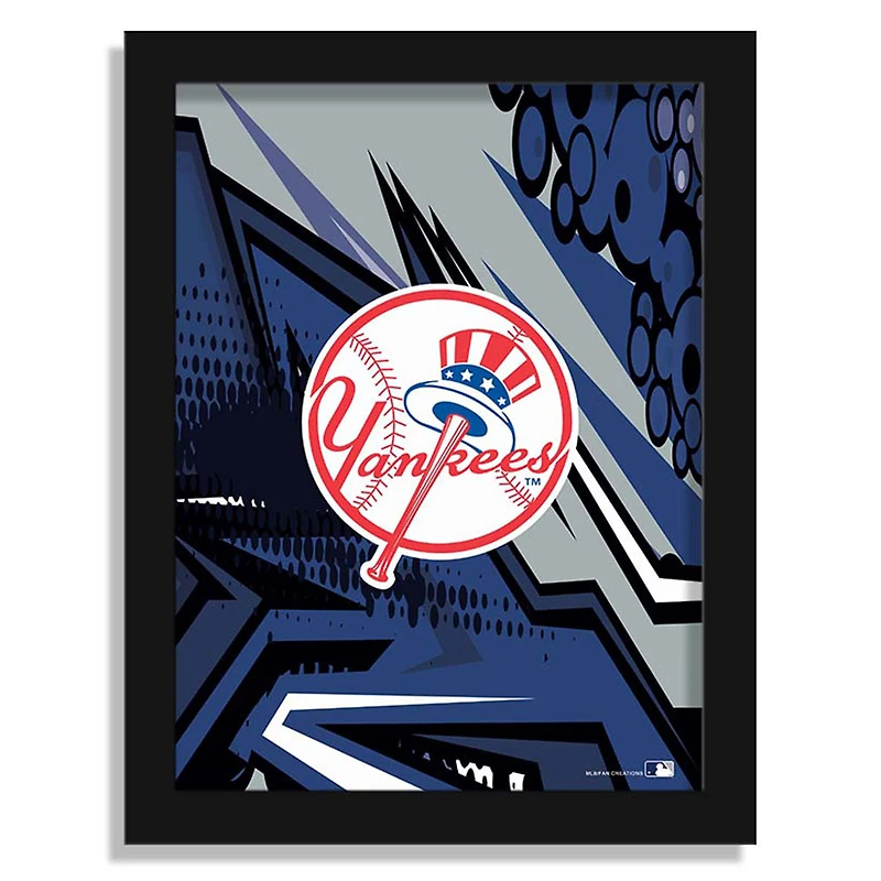 New York Yankees 12" x 16" Team Comic Framed Art Print