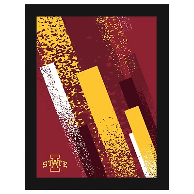 Iowa State Cyclones 12" x 16" Team Color Framed Art Print