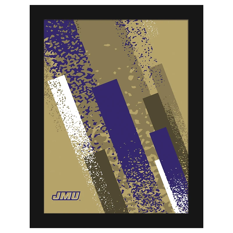 James Madison Dukes 12" x 16" Team Color Framed Art Print