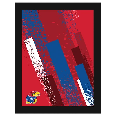 Kansas Jayhawks 12" x 16" Team Color Framed Art Print