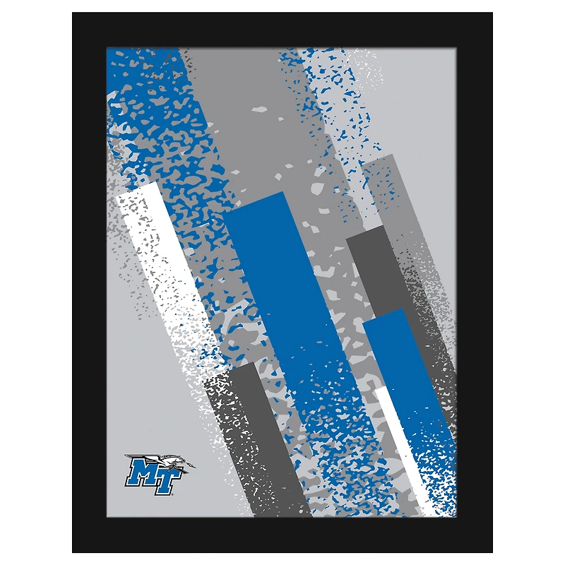 MTSU Blue Raiders 12" x 16" Team Color Framed Art Print