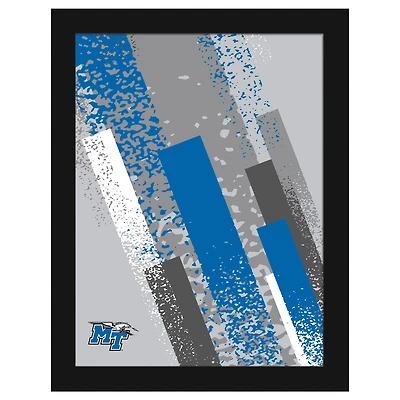 MTSU Blue Raiders 12" x 16" Team Color Framed Art Print