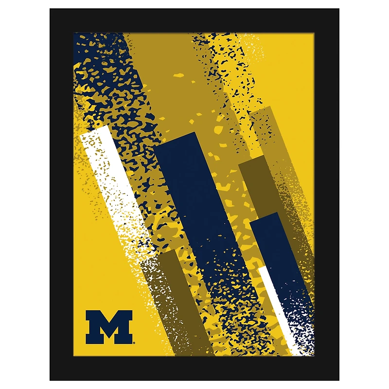 Michigan Wolverines 12" x 16" Team Color Framed Art Print