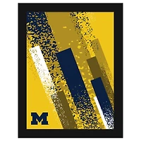 Michigan Wolverines 12" x 16" Team Color Framed Art Print