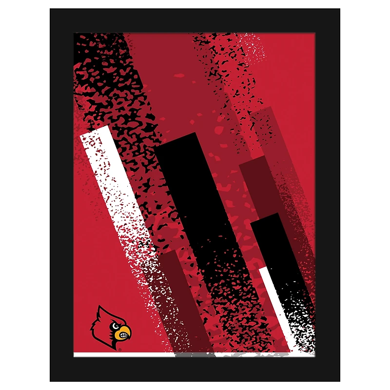 Louisville Cardinals 12" x 16" Team Color Framed Art Print