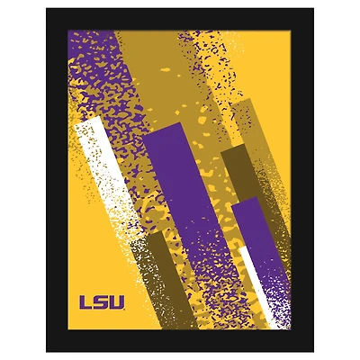 LSU Tigers 12" x 16" Team Color Framed Art Print