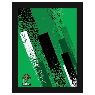 Marshall Thundering Herd 12" x 16" Team Color Framed Art Print