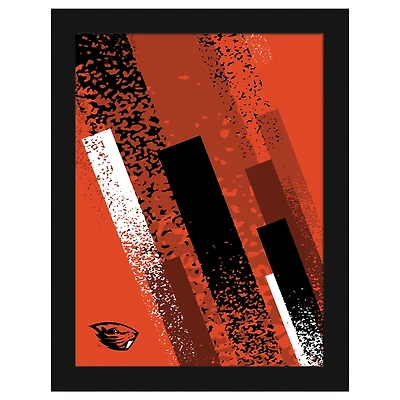 Oregon State Beavers 12" x 16" Team Color Framed Art Print